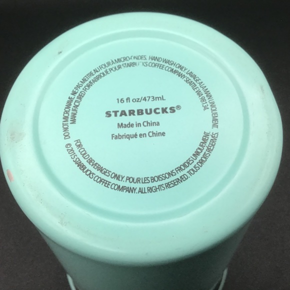 Starbucks Tumbler Lid Cold Cup Turquoise, Aqua Tiffany Blue Mermaid Grande 16 oz - Picture 3 of 12